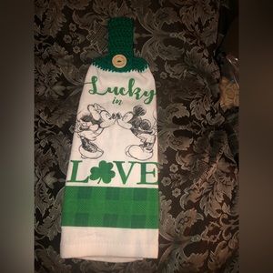 Mickey and Minnie Mouse St Patrick’s Day Hanging Towel